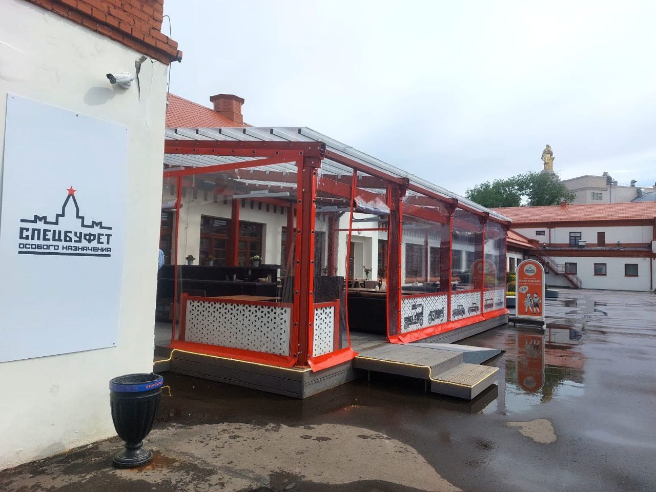 ПВХ шторы для летней террасы кафе в Новохопёрске